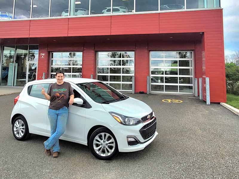 Avis client: Chevrolet Spark 2021 financé avec Prêt Auto Partez