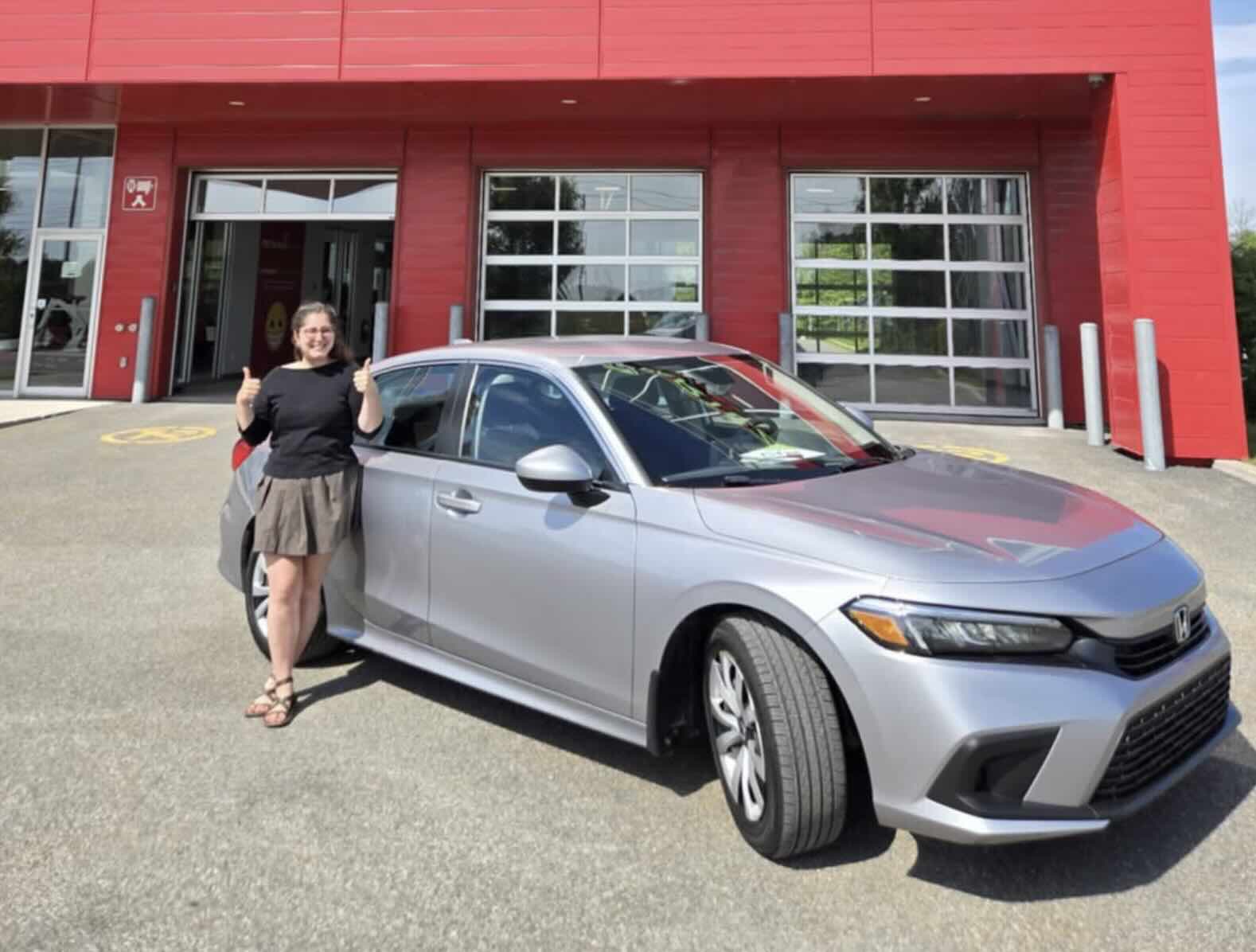 Avis client: Honda Civic 2022 financé avec Prêt Auto Partez