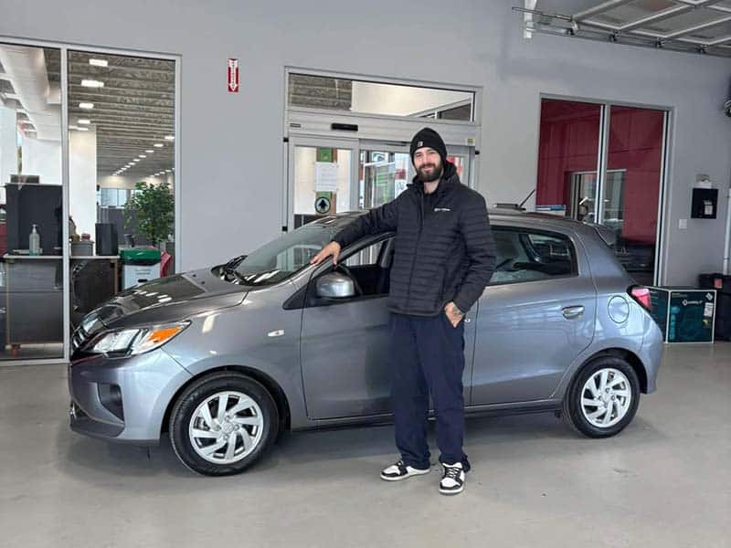 Avis client: Mitsubishi Mirage 2023 financé avec Prêt Auto Partez